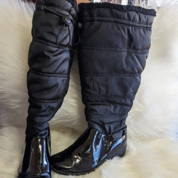 BASS Black Women's Snow Knee Boots - Picture 2 of 7